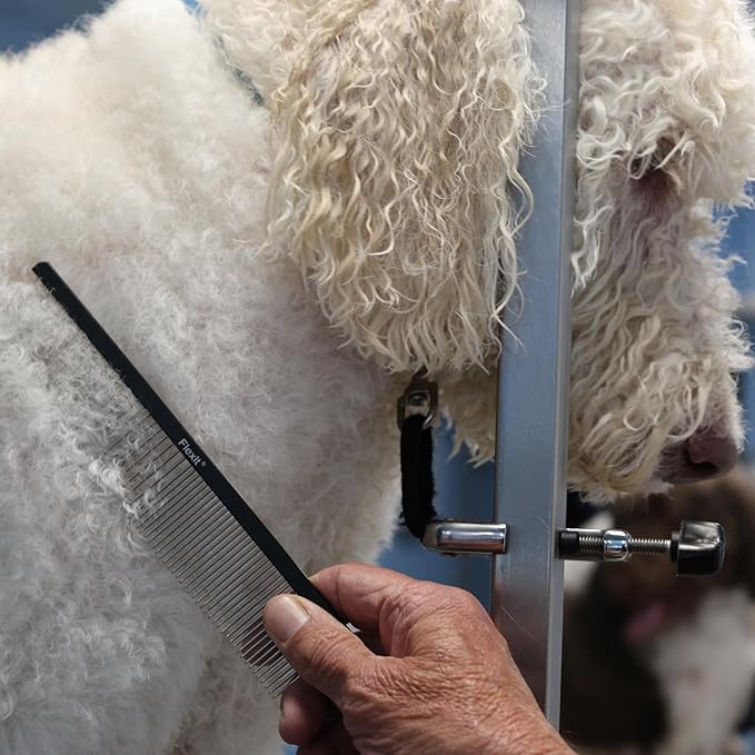 FlexIt Home - Dog Grooming Comb - Perfect for Use with FlexIt Flexible Slicker Brush for Dogs - Built for Poodles, Golden Doodles, Huskies, Retrievers, and Labradoodles (Comb Only)