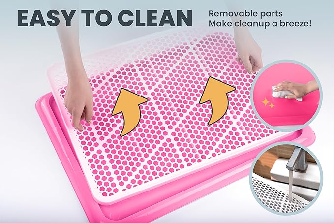 Pet Awesome Dog Potty Tray/Puppy Pee Pad Holder 25”x20” Indoor Wee Training for Small and Medium Dogs