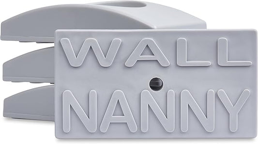 Wall Nanny - Baby Gate Wall Protector (Made in USA) Protects Walls and Doorways from Pet Gates - for Pressure Mounted Indoor Safety Baby Gates - Gray