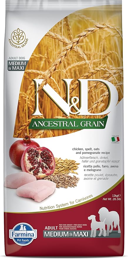 Farmina, Natural & Delicious Low-Grain Chicken Dog 26.4lb, Medium