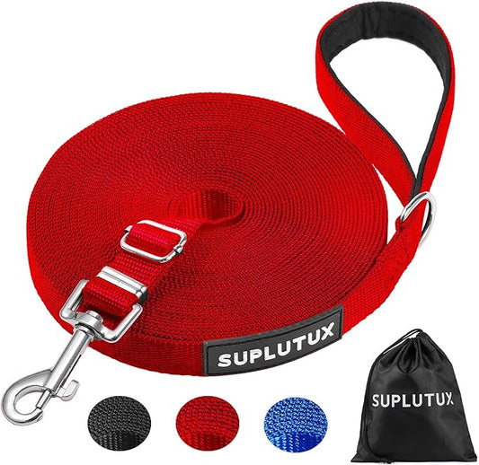 Long Leash for Dog Training - 30ft Adjustable Obedience Recall Dog Training Leash for Large Medium Small Dogs with Storage Pouch