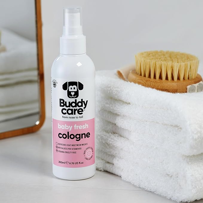 Dog Perfume - Baby Fresh Dog Cologne Spray (200ml) - Dog Spray Deodorizer Perfume for Smelly Dogs - Refreshing Scented Grooming Solution - Pet Odor Eliminator and Freshener