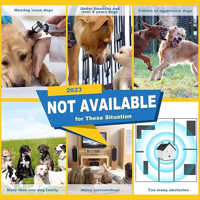 Anti Barking Device, Ultrasonic Dog Bark Deterrent Devices Safe for Dogs to 50 Ft Range, 3 Modes Dog Training & Behavior Aids Bark Box Suitable for All Kinds of Dogs, for Indoor & Outdoor Use
