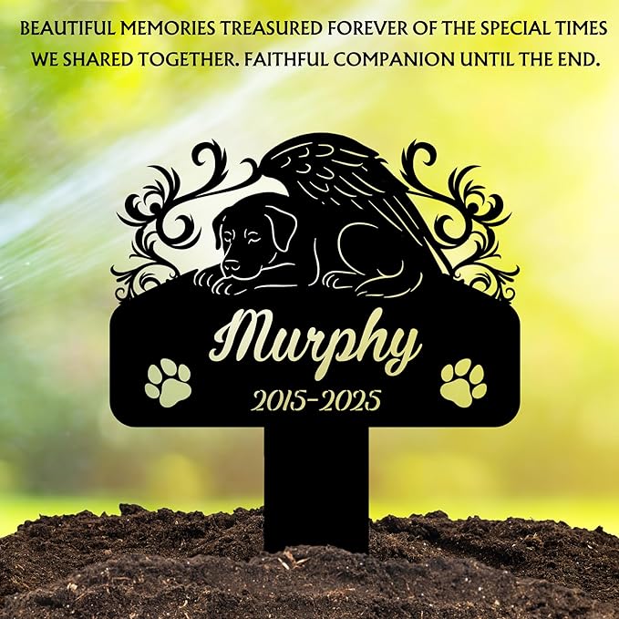 Custom Cross for Dog Grave Marker for Pet | Thoughtful Remembrance Decor for Graves Of Pets | Personalized Grave Markers for Dogs With Photo | Best Memorial Gifts for Furry Friends Passed Away