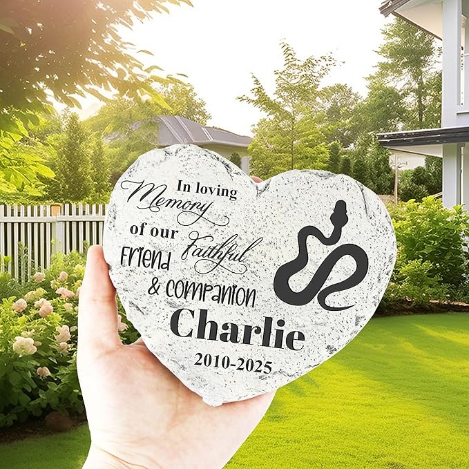 Personalized Dog Memorial Stone, Loss Gifts for Pet, Garden Stone, Pet Loss Gifts Cat Memorial Gifts, Cemetery Decorations, Grave Stone (Snake)