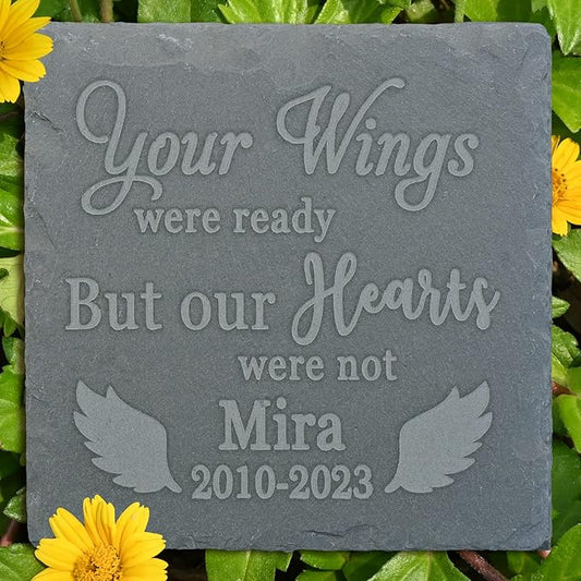 Personalized Garden Memorial Stones - Pet Sympathy Headstone - Memorial Tombstone - Pet Grave Marker - Personalized Pet Sympathy Gifts - Memorial Gifts - Loss of Pet Gifts