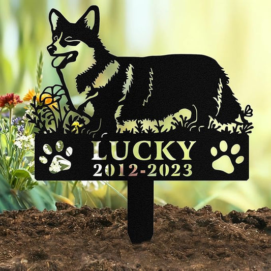 Custom Dog Grave Markers Outdoor, Personalized Pet Grave Marker Stake Dog Memorial, Outdoor Weatherproof Pet Cemetery Sign, Personalized Dog Memorial Gifts for Loss of Dog