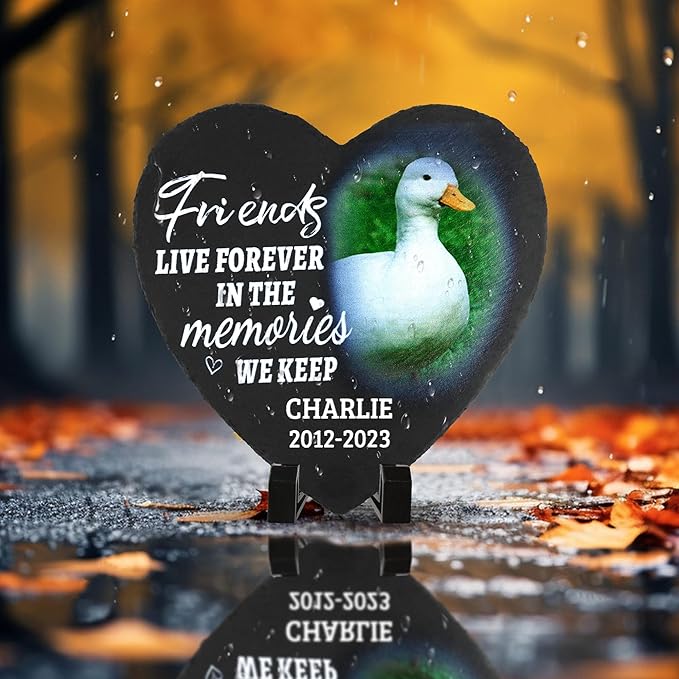 ODB Gifts for Loss of Duck, Duck Memorial Stone, Duck Memorial Gifts, Duck Loss Gifts, Duck Head Stones, Cemetery Decorations for Grave, Duck Grave Marker, Gifts for Duck Lovers (Duck)