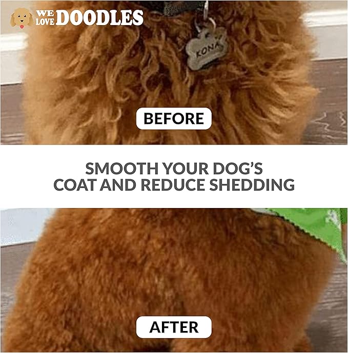 We Love Doodles Pin Brush for Dogs & Ocean Breeze Dog Detangler Spray Bundle - Brush for Removing Loose Fur & Dematting Spray Made in USA