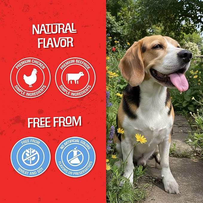 Chomp'ems Chicken Skewers, 8 oz - All Natural Rawhide Wrapped with Premium Chicken Breast - Healthy, Protein Rich Treats for Dogs - Dog Chews