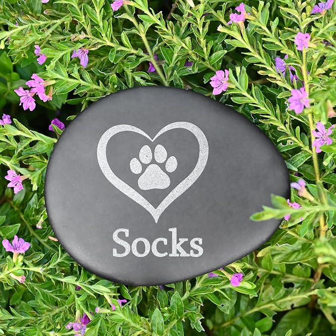Pet Memorial Stones - in Memory of Pet - Pet Loss Gifts - Pet Memorial Gifts - Loss of Dog Sympathy Gift - Pet Bereavement Gifts - Cat Memorial Gifts - Dog Memorial Gifts for Loss of Dog