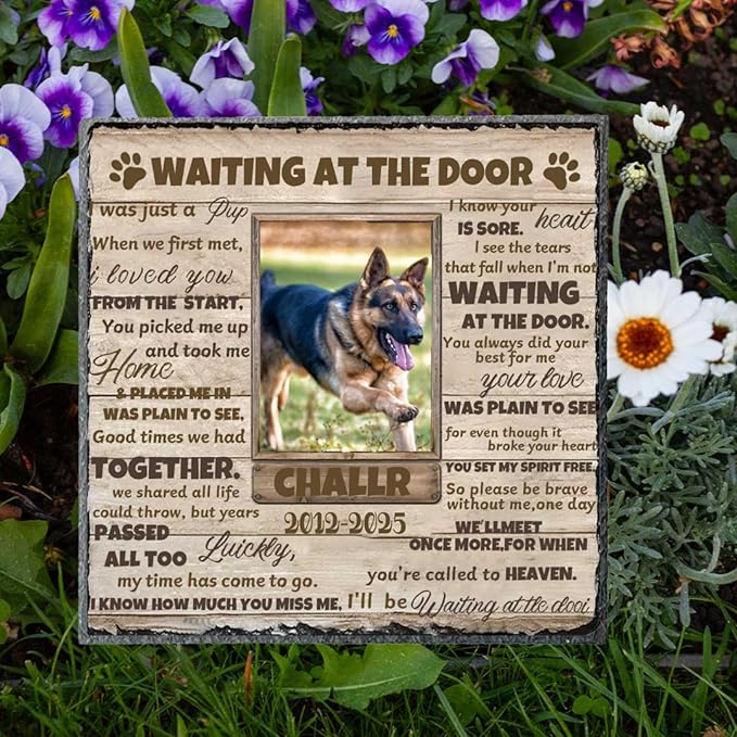 DIYKST Dog Memorial Gifts for Loss of Dog Sympathy Gift,Dog Memorial Stone,Pet Memorial Gifts,Pet Loss Gifts,Pet Memorial Stones for Dogs Cemetery Decorations for Grave,Cat Memorial (Memorial Stone)