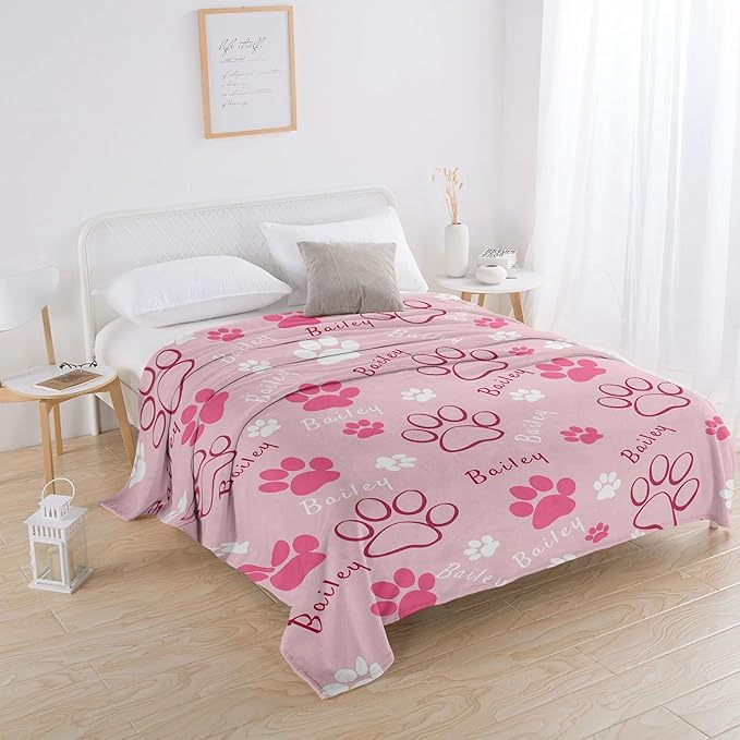 Funny DIY Personalized Pet Memorial Blanket Pet Memorial Gifts for Dogs Cats Loss of Dog Sympathy Gift Bereavement Remembrance Pets Loss Gifts Custom Dog Blanket with Name