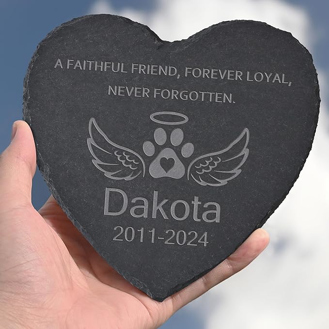 Personalized Pet Memorial Stone, Dog Memorial Gifts for Loss of Dog, Pet Loss Gifts, Pet Memorial, Loss of Dog Sympathy Gift, Dog Remembrance Gift, Pet Bereavement Gifts - Forever Loyal
