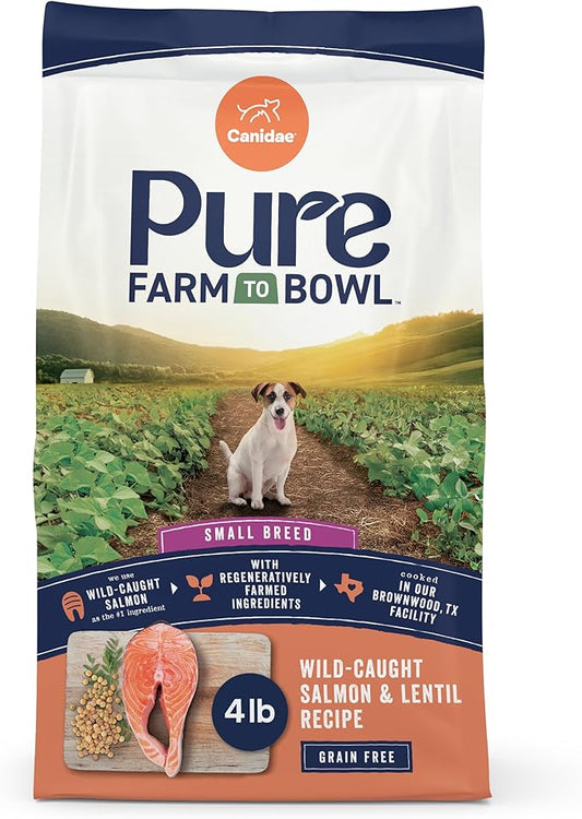 Canidae Pure Farm to Bowl Small Breed, Wild-Caught Salmon & Lentil Recipe, 4 lbs.