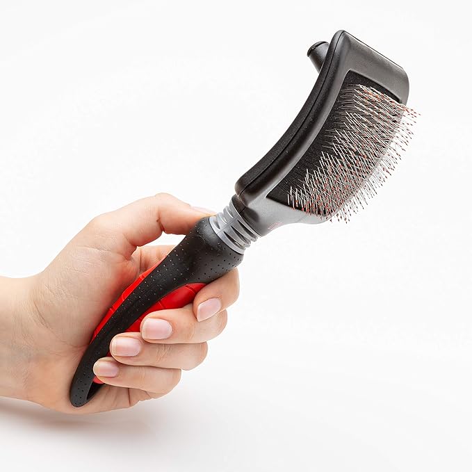 Mikki Dog, Cat, Puppy, Kitten Grooming Soft Pin Slicker Brush -For Knot, Tangle -Lrg-XLrg Pet-XLarge