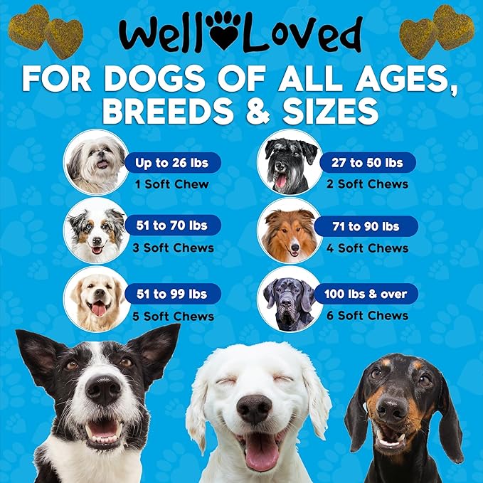 Calming Chews for Dogs - Dog Calm Treats, Made in USA, Vet Recommended, Behavior Support with Melatonin & Hemp, Stress, Separation, Fireworks, Travel, Extra Strength