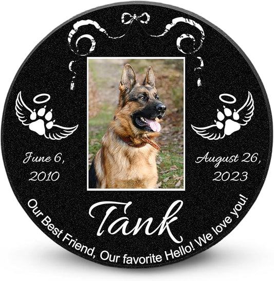 ADFSTONE Cat Memorial Stones, Pet Headstone for Loss Gifts, Animal Grave Markers - Sympathetic Dog Gift, Granite Pet Burial Markers, Personalized Pet Gravestone, Garden Stones for Bereavement