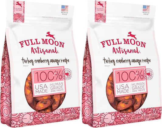 Full Moon Turkey Cranberry Sausage 12.0 oz (Pack of 2)