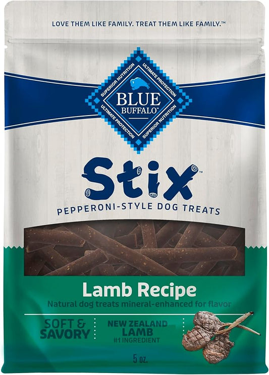 Blue Buffalo Stix Natural Soft Moist Dog Treats Lamb Recipe Bag