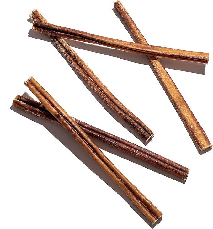 Jack&Pup 12 Inch Bully Sticks for Dogs (3 Pack) Extra Thick Dog Chews Long Lasting, Odor Free, Single Ingredient, 100% Beef Bully Sticks for Large Dogs