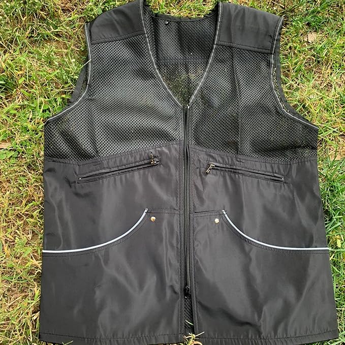 Dog Training Vest for Handlers Breathable Dog Trainer Vest for Agility Obedience Training Handler Dog Trainer Outdoor Backpacking, Black, XXL