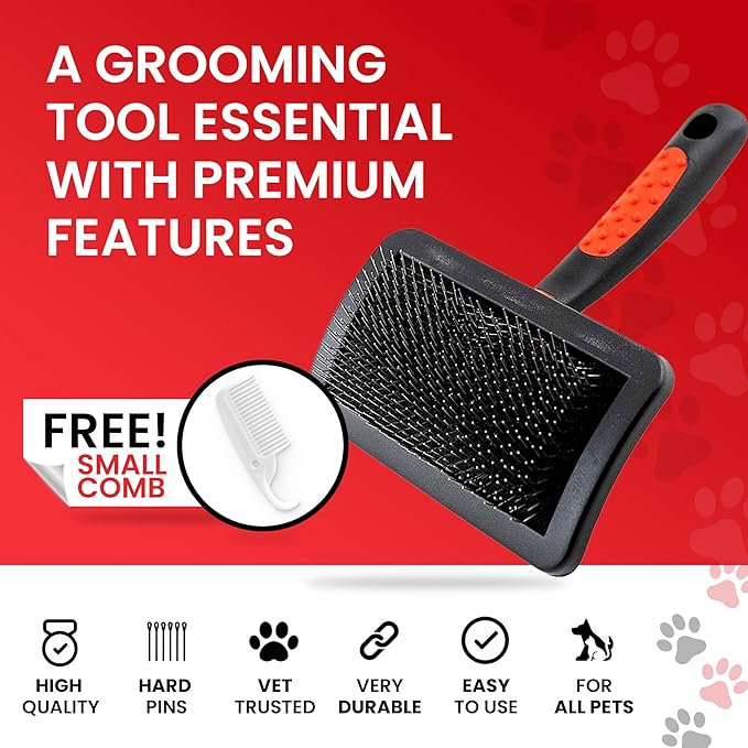 Rita's Pet Supplies Dog and Cat Curved Slicker Brush w/ free Mini Comb