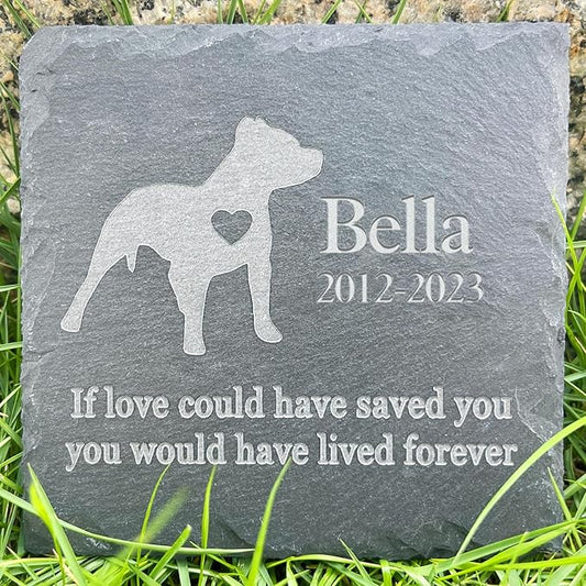 Pet Memorial Stone Gift - Garden Memorial Gravestone - Dog Grave Marker - Sympathy Headstone - Personalized Dog Loss Sympathy Gift - Memorial Gifts - Bereavement Gift for Loss of Pet