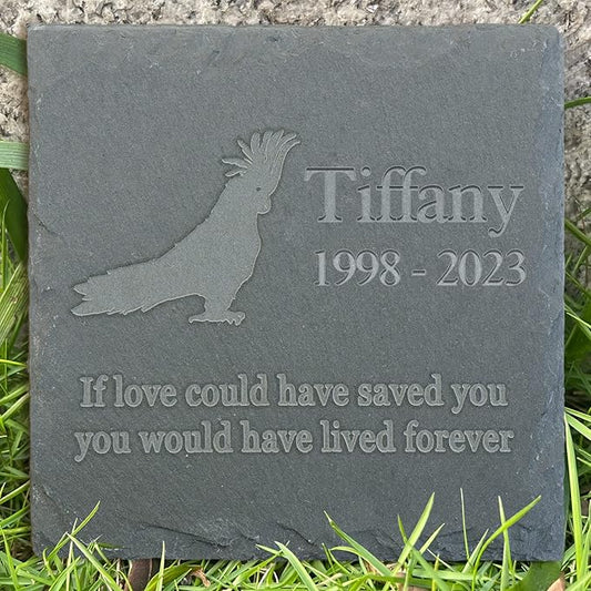 Personalized Pet Memorial Stone, Custom Loss of Parrot Gifts Pet Keepsake Gifts Personalized Garden Stone Parrot Sympathy Stone Parrot Memorial Tombstone - Parrot