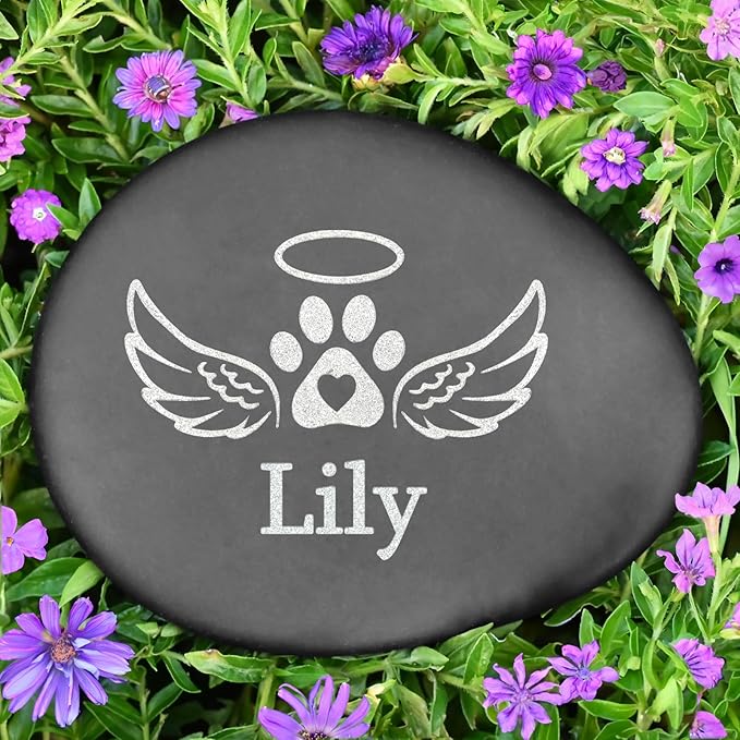 Dog Memorial Gifts - Pet Memorial Stones - Sympathy Gift for Loss of Pet - Pet Loss Gifts - Pet Bereavement Gifts - Remembrance Gifts for Loss of Dog - In Memory of Dog - Cat Memorial Stones