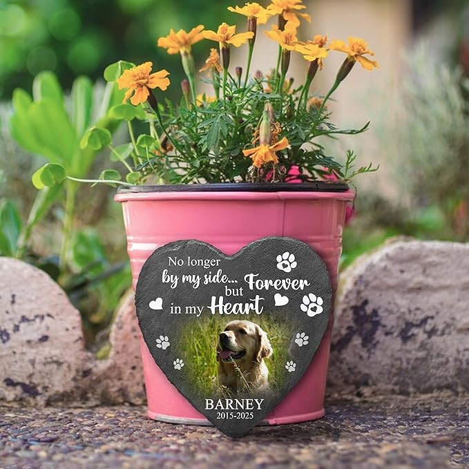 Personalized Memory Stone for Pets Dog Plaques Memorial for Cat | Pet Loss Plaque Personalized Gifts for Dogs | Pet Plaque Memorial Dog Gifts with Photo | Best Keepsakes for Furry Friends