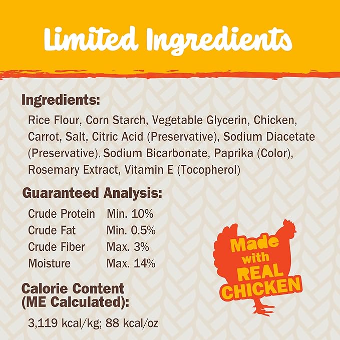 Cadet Chewalicious Chewy 'N Crunchy Spiral Dog Treats, Limited Ingredient, Rawhide-Free, Long-Lasting Chews for Dogs Made with Real Chicken, 8 Count, Pack of 1
