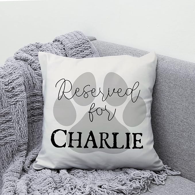 Hyturtle Personalized Dog Pillow 12"x12" (Insert Included) - Dog Mom Gifts - Funny Custom Name Gifts - Sofa Couch Home Decor Pillow