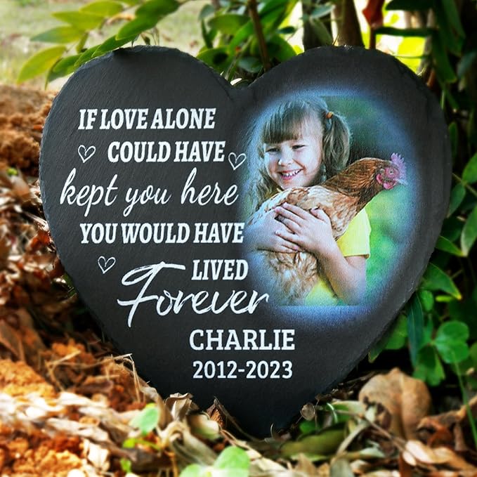 ODB Gifts for Loss of Chicken, Chicken Memorial Stone, Chicken Memorial Gifts, Chicken Loss Gifts, Chicken Head Stones, Cock Grave Marker, Gifts for Cock Lovers (Chicken)