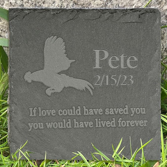 Personalized Pet Memorial Stone, Custom Loss of Chicken Gifts Pet Keepsake Gifts Personalized Garden Stone Chicken Sympathy Stone Chicken Memorial Tombstone - Chicken