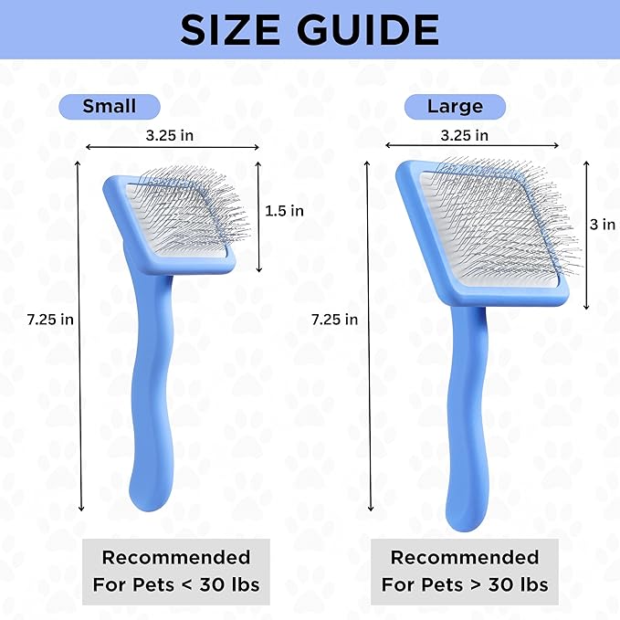 We Love Doodles Slicker Brush with Non Scratching Pins - Dog Brush with Coated Pins, Slicker Brush for Dogs Dematting, Grooming Brushes for Short Haired & Long Haired, Poodle & Goldendoodle (Large)