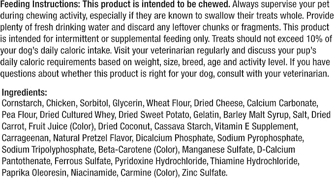 SmartBones Pretzel Sticks Dipped With Real Cheese, 8 Count, Rawhide-Free Chews For Dogs, (Pack of 6), Count: 48
