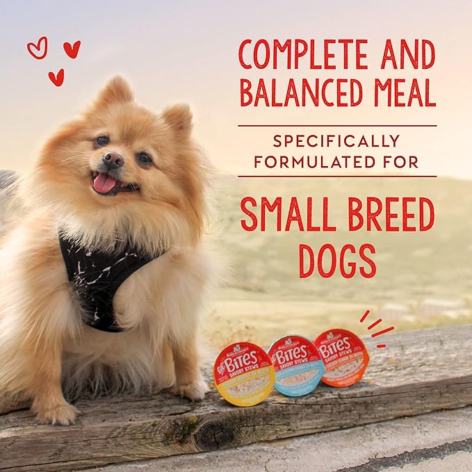 Stella & Chewy's Lil Bites Savory Stews for Small Breeds Chicken & Turkey Dinner in Broth,2.7 oz Cups,(Pack of 24)