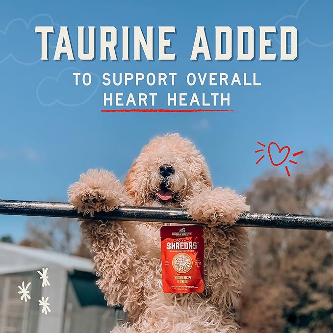 Stella & Chewy's Cage-Free Chicken Shredrs - Premium Dog Food Pouches - Perfect for Picky Eaters - 12 Pack, 2.8oz Each