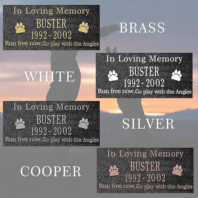 LINMAGCO Dog Memorial Gifts for Loss of Dog,Dog Memorial Stone,Pet Memorial Gifts with Photo, Customized Pet Headstone,Cat Memorial Gifts,Decorations for Grave