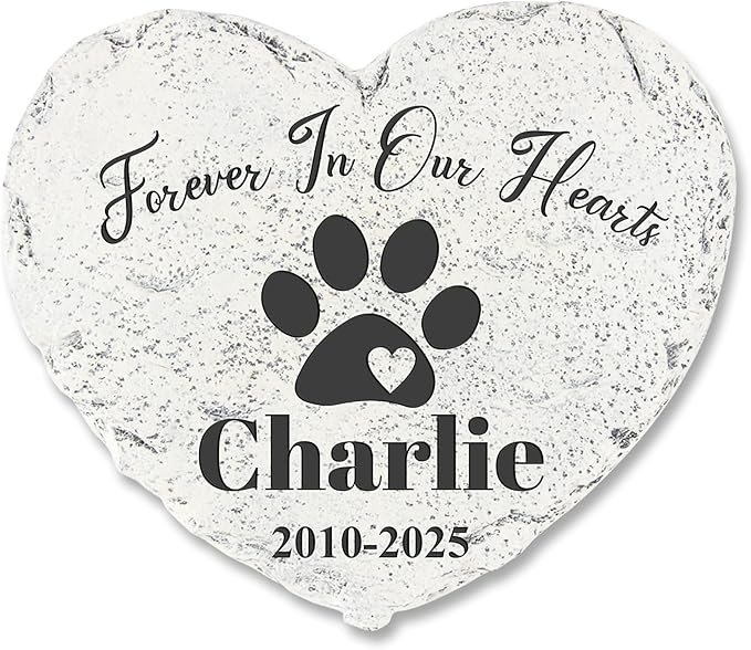 Personalized Pet Memorial Stone - Garden Memorial Stone Customized- Dog Headstone - Pet Loss Gifts - Cat Tombstone - Cemetery Decorations - Memorial Plaque Outdoor
