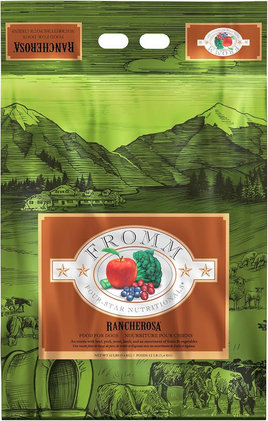 Fromm Four-Star Nutritionals Rancherosa Dog Food - Premium Dry Dog Food - Beef Recipe - 12 lb