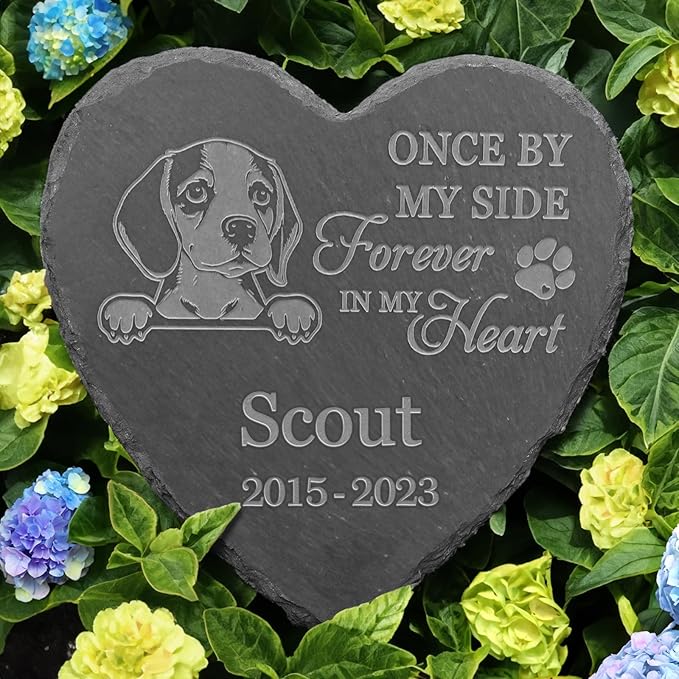 Beagle Outdoor Memorial, Beagle Tombstones, Beagle Loss, Beagle Memorial Keepsake