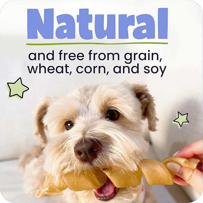 Pawstruck Natural Large Collagen Stick Barbells for Dogs - Vet-Approved Long Lasting Chew Alternative to Rawhide & Bully Sticks, with Glucosamine & Chondroitin - 6 Pack, Packaging May Vary