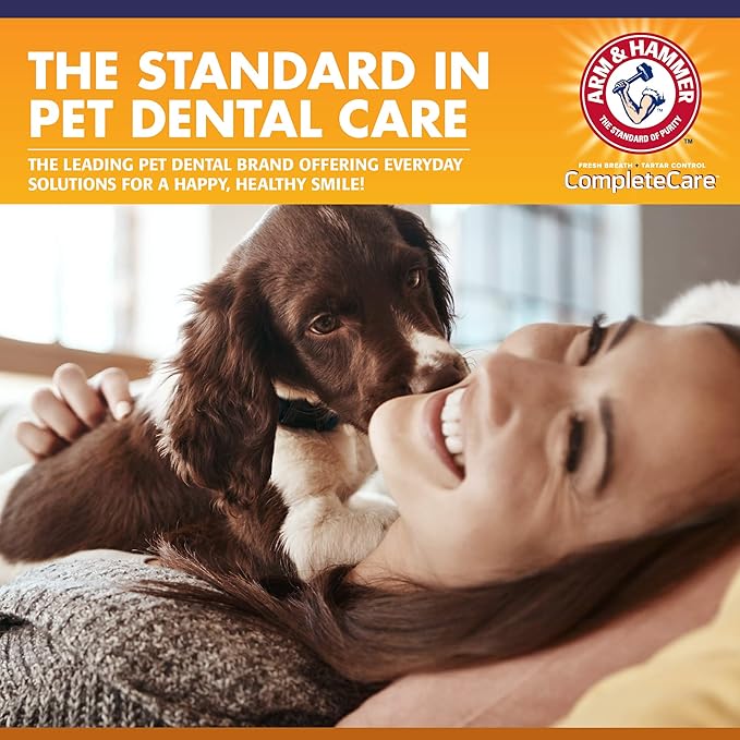 Arm & Hammer Complete Care Enzymatic Puppy Toothpaste, Peanut Butter Flavor, Enzymatic Dog Toothpaste for Puppies, Baking Soda + Calcium Formula, 6.2oz