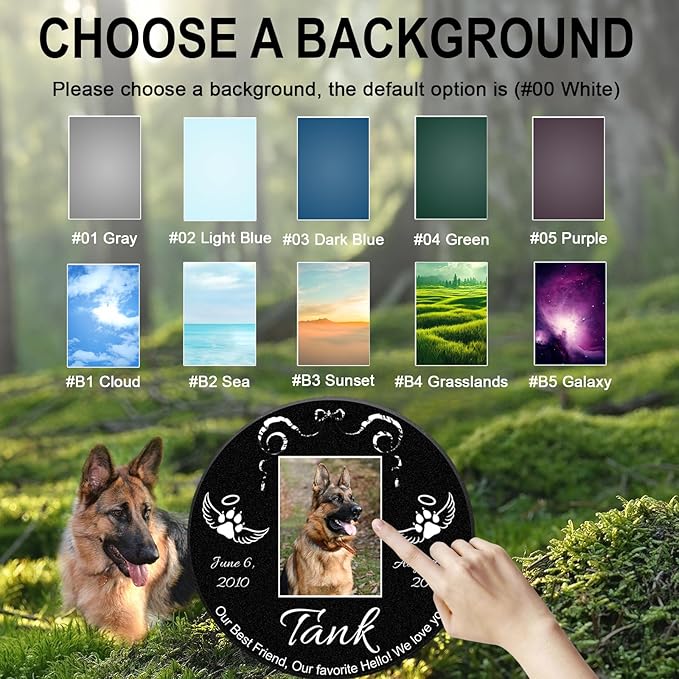 ADFSTONE Cat Memorial Stones, Pet Headstone for Loss Gifts, Animal Grave Markers - Sympathetic Dog Gift, Granite Pet Burial Markers, Personalized Pet Gravestone, Garden Stones for Bereavement
