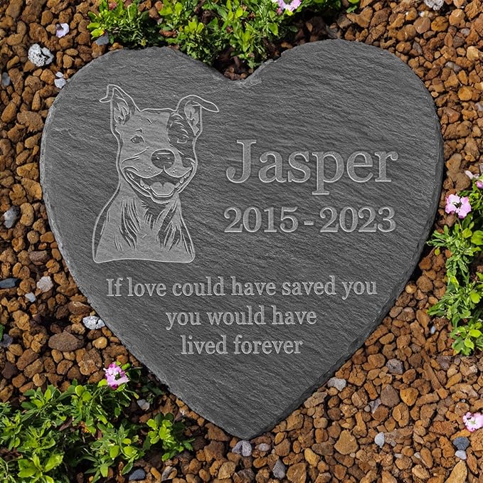 American Staffordshire Terrier Headstone, American Staffordshire Terrier Grave Stone, American Staffordshire Terrier Grave Markers, American Staffordshire Terrier Garden Stone