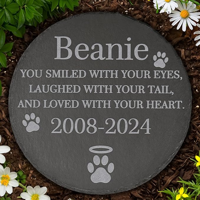 Pet Memorial Gift, Pet Memorial Stone, Sympathy Gift, Personalized Pet Memorial, Memorial Gift, Dog Memorial, Cat Memorial, Memorial Stone - Love with Your Heart