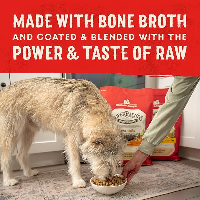 Stella & Chewy's SuperBlends Raw Blend Wholesome Grains Wild-Caught Whitefish & Salmon Recipe with Superfoods, 3.25 lb. Bag