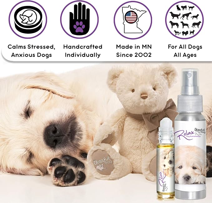 The Blissful Dog Golden Retriever Relax Dog Aromatherapy Spray for Your Dog's Anxiety